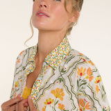 Marie Button Front Collared Shirt Dress