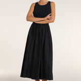 Penelope Sleeveless Maxi Dress in Black Beauty