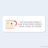 Santa Mug Return Address Labels