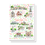Santa Fe, NM Map Card