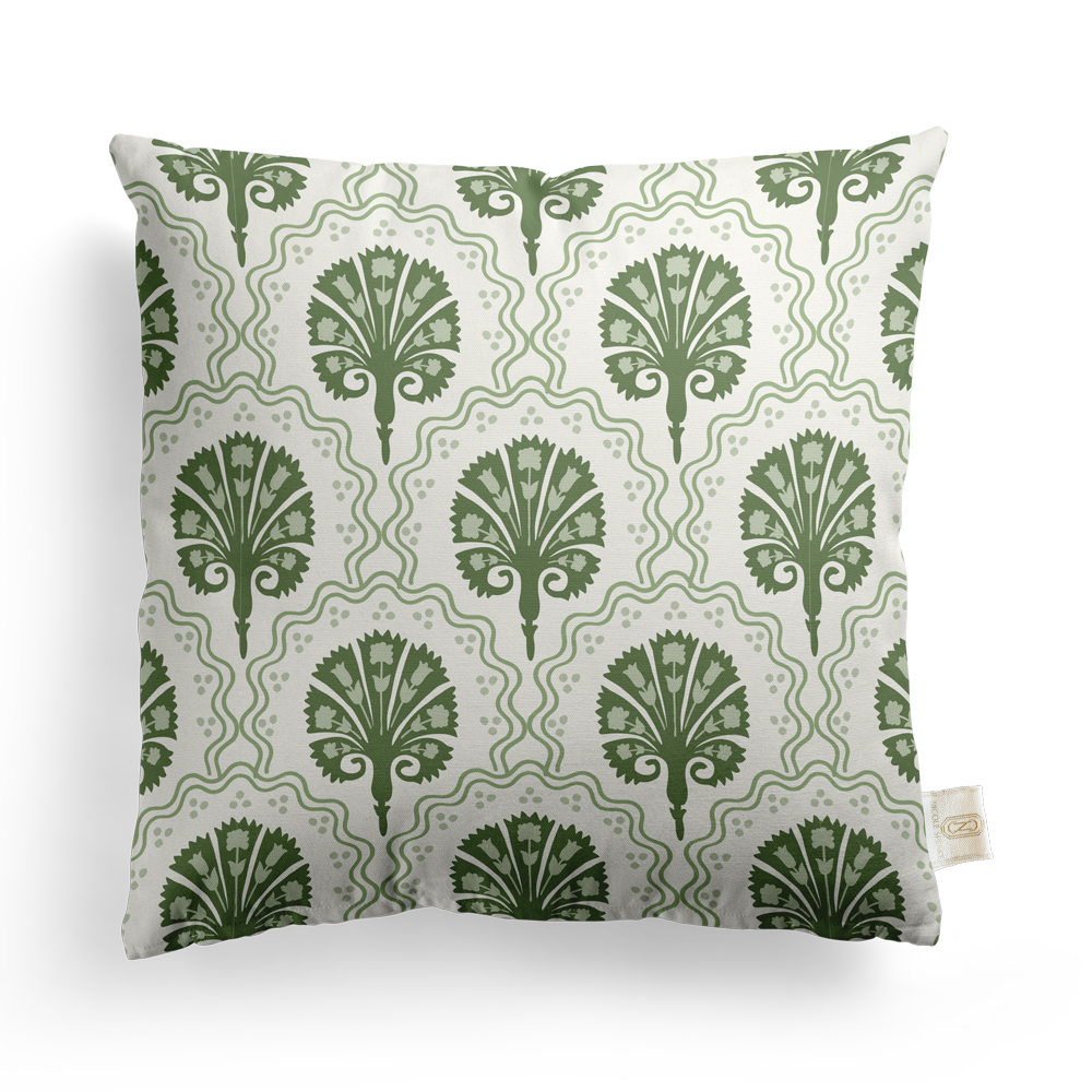 Scallop Floral Pillow Cover | Featuring Fiesta Colorway