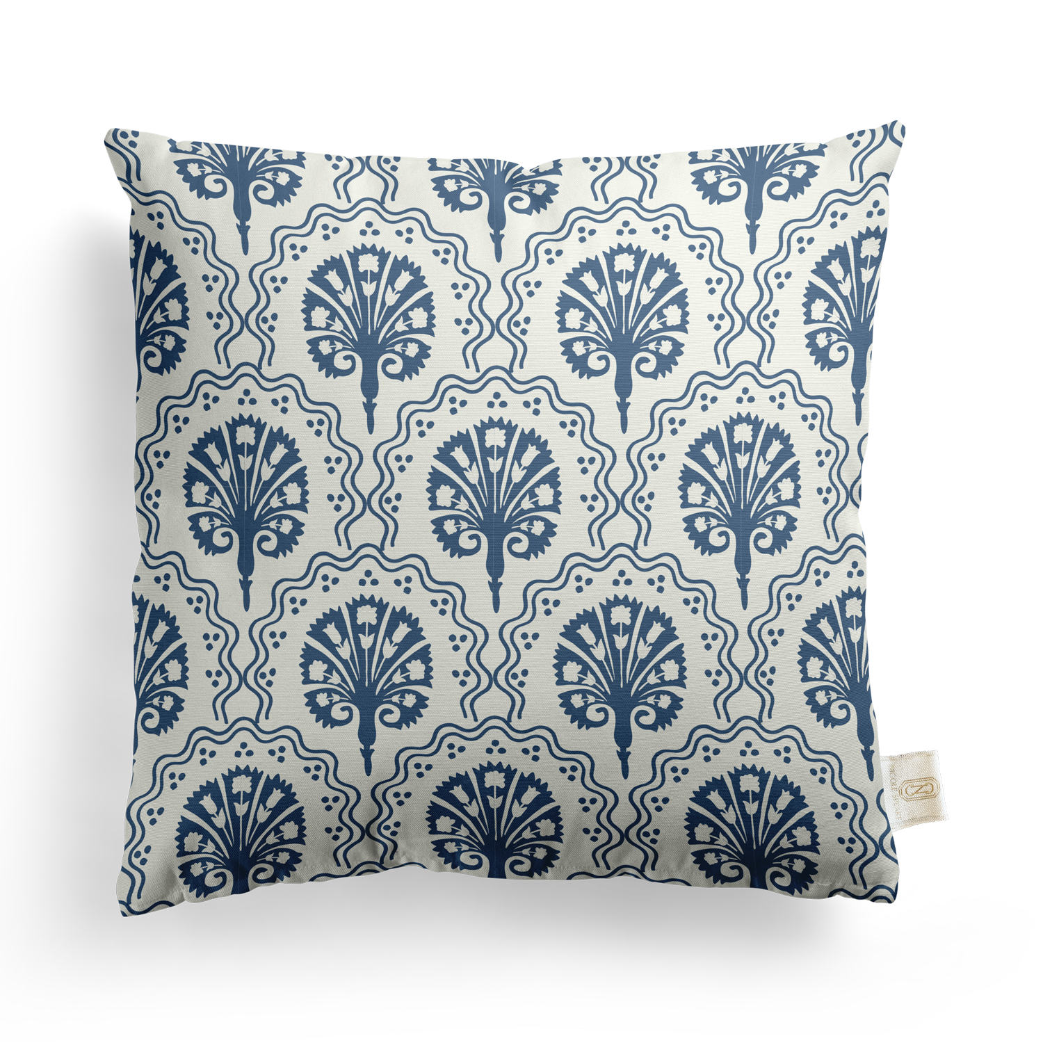 Scallop Floral Pillow Cover | Featuring Preppy Colorway