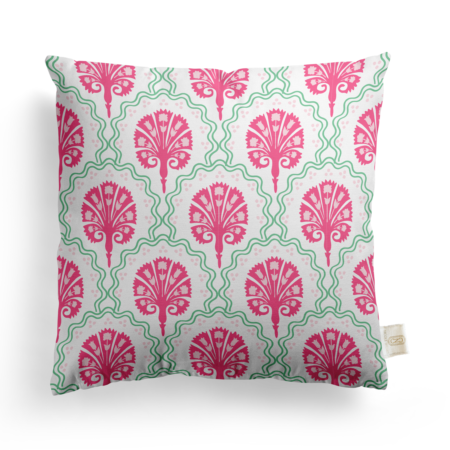 Scallop Floral Pillow Cover | Featuring Fiesta Colorway