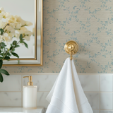 Lierre Blue Grasscloth Wallpaper