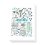 Seattle, WA Map Card