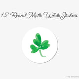 Shamrock Round Stickers