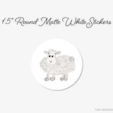 Sheep Round Stickers