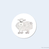 Sheep Round Stickers