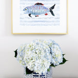 The "Sink or Swim" Watercolor Fish Fine Art Print