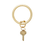 Leather Big O® Key Ring - Solid Gold Rush Croc-Embossed