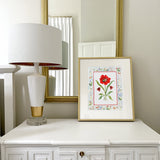 The "Somerset Charms" Watercolor Fine Art Print, Flower Charm Series