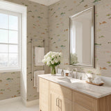 Sousmarine Fish Grasscloth Wallpaper