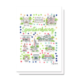 Spartanburg, SC Map Card