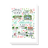St. Simons, GA Map Card