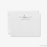 Swash Script Monogram Flat Notes
