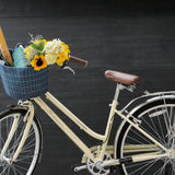 Bicycle Basket | Fog Blue / Metallic Sage Stripe