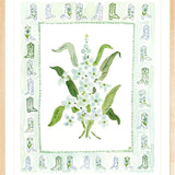 The "Boots Charms" Watercolor Fine Art Print, Flower Charm Series