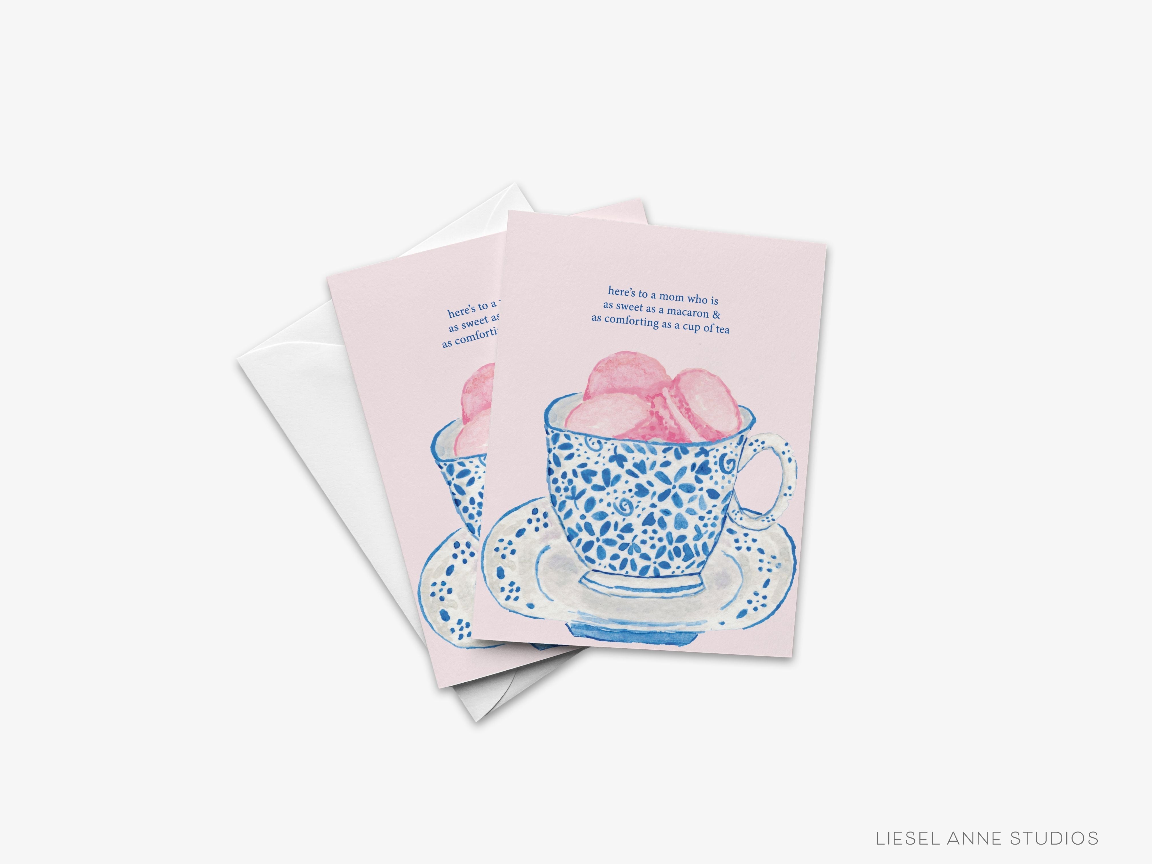 Tea & Macarons Card for Mom Greeting Card