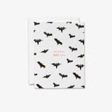 Thinking Batcha Bat Pun Greeting Card