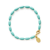 Charleston Rice Bead Bracelet (Turquoise)