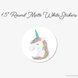 Unicorn Round Stickers