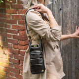 Black Vegan Leather HydroBag® with Strap Bundle