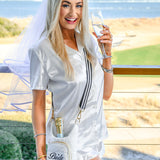 For the Bride-White Ripstop HydroBag® Monogrammed with "Bride"