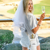 For the Bride-White Ripstop HydroBag® Monogrammed with "Mrs."