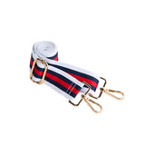 Navy Blue Matte HydroBag® with Red, White, Navy striped Strap