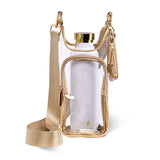 Clear HydroBag® Stadium with Gold Trim and Matching RFID Pouch