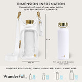 Clear HydroBag® Stadium with White Vegan Leather Trim and Matching RFID Pouch