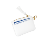 White Vegan Leather RFID Card Pouch