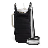 HydroBag® HANDLE®- Black Matte with Gray, Black, White Striped Strap
