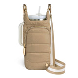 HydroBag HANDLE®- Khaki with Khaki and White Striped Strap and Gold Hardware