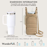 HydroBag HANDLE®- Khaki with Khaki and White Striped Strap and Gold Hardware