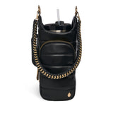 HydroBag® HANDLE®- Black Vegan Leather with Strap Bundle