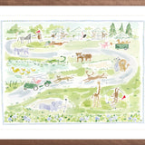 The "Wild Fairways" Golf Menagerie Fine Art Print