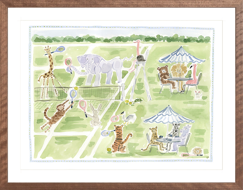 The "Game, Set, Menagerie Tennis" Fine Art Print
