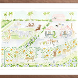 The "Animal Pickleball Rally" Fine Art Print