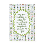 Birthday Wishes Flower Print Card