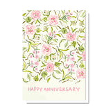 Pink Anniversary Florals Card