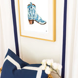 The "Cowboy Boot, Navy" Fine Art Print