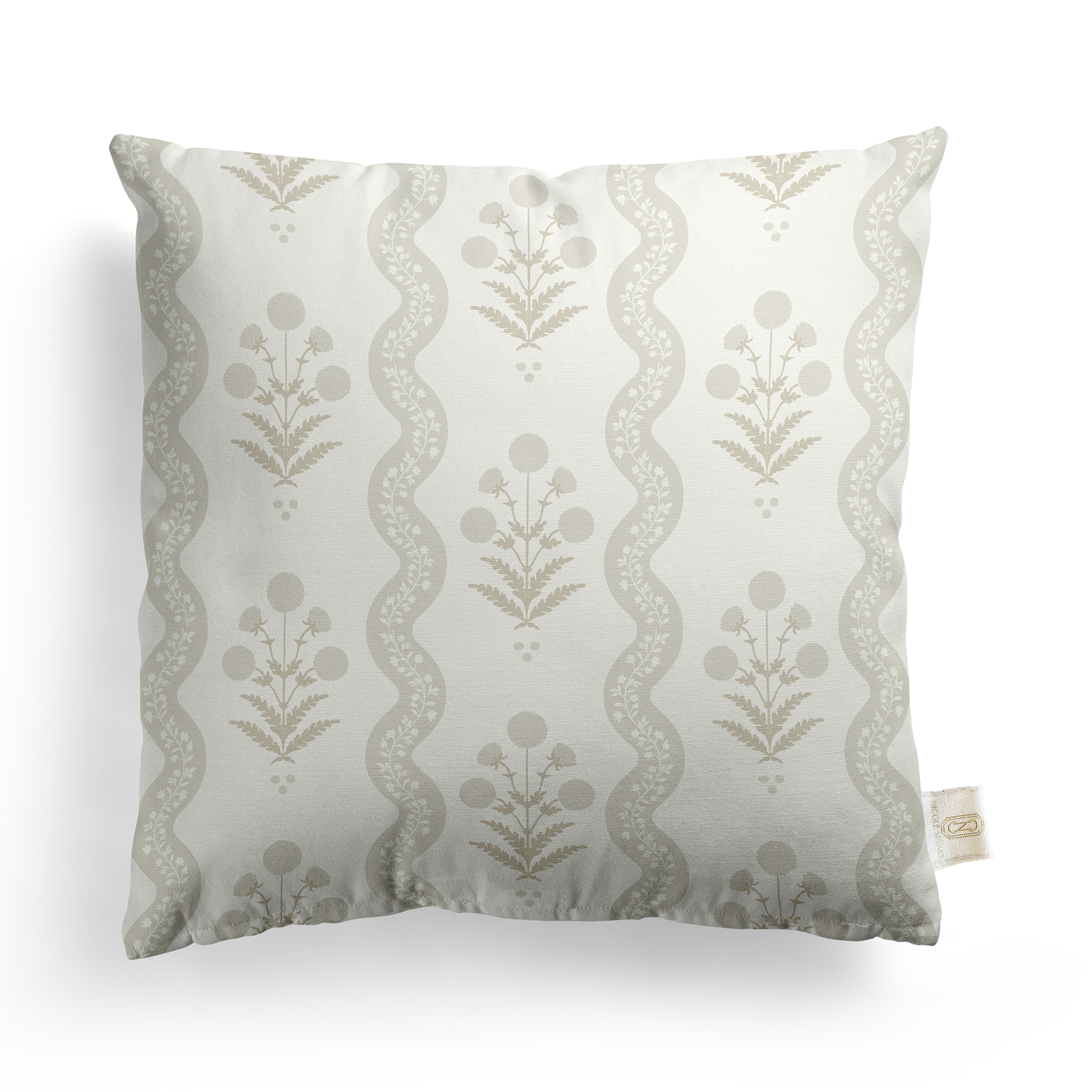 Wavy Floral Pillow Cover | Featuring Preppy Colorway