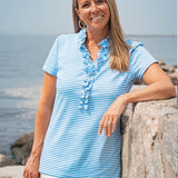 Bailey Top - Juicy Stripe Light Blue/White