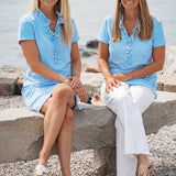 Bailey Top - Juicy Stripe Light Blue/White