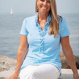 Bailey Top - Juicy Stripe Light Blue/White