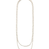 Charleston Rice Bead Necklace (Steeple White)