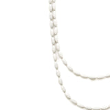 Charleston Rice Bead Necklace (Steeple White)