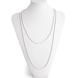 Charleston Rice Bead Necklace (Steeple White)
