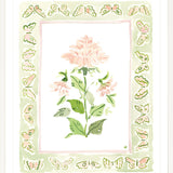 The "Pink Peony Charms" Watercolor Fine Art Print, Flower Charm Series